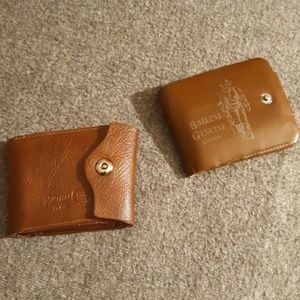 2 100% leather wallets